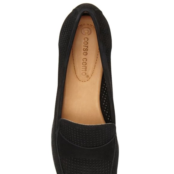 SOLD Corso Como Size 6 Black Suede Penny Loafer Flats - Picture 5 of 8